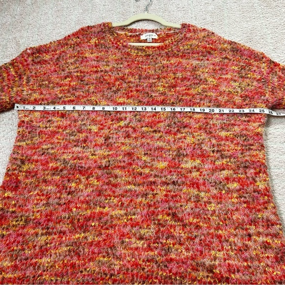 Umgee Vibrant Pink Orange Yellow Brown Autumn Sweater Size 2X Eyelash Knit Soft - Picture 6 of 10